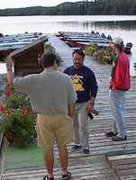 Boat fleet in background